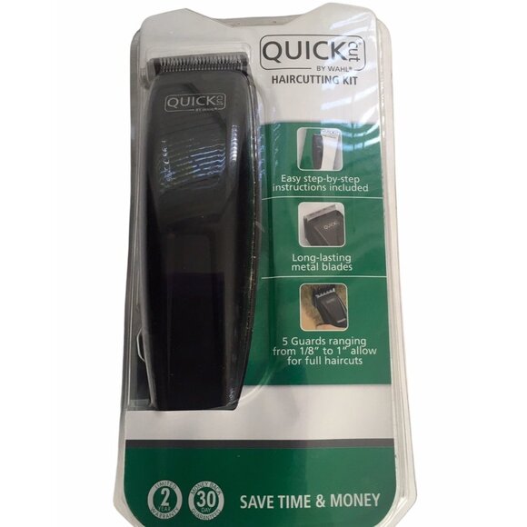 WAHL Quick Cut Haircutting Clippers Trimmer 10 Piece Kit , 5 Guards Barber - Picture 1 of 7